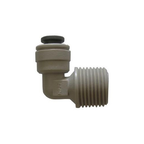 "Raccord coudé filetage 3/8"" mâle x 1/4"" tuyau semi rigide" - Code : JGC14