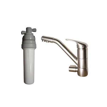 Purificateur d'eau Doulton ECOFAST BIOTECT + Robinet mitigeur 3 voies classique brossé - 3025BIOR3VBS