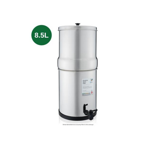 Purificateur d'eau à gravité BRITISH BERKEFELD 8.5 L équipé de 4 cartouches ULTRA STERASYL certifié NSF- BB4