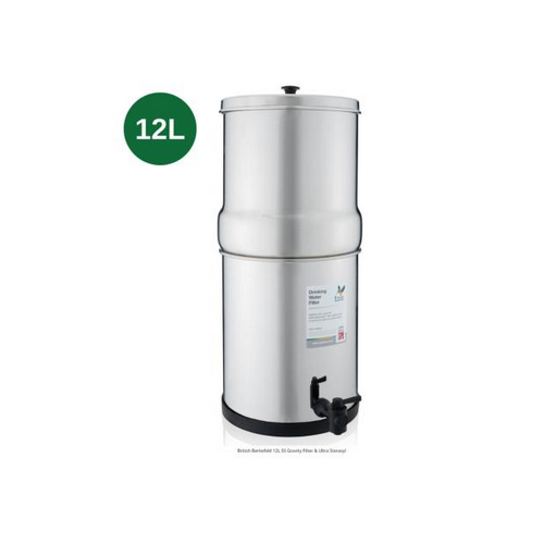 Purificateur d'eau à gravité BRITISH BERKEFELD 12L équipé de 2 cartouches Ultra Sterasyl  certifié NSF - BB12L2
