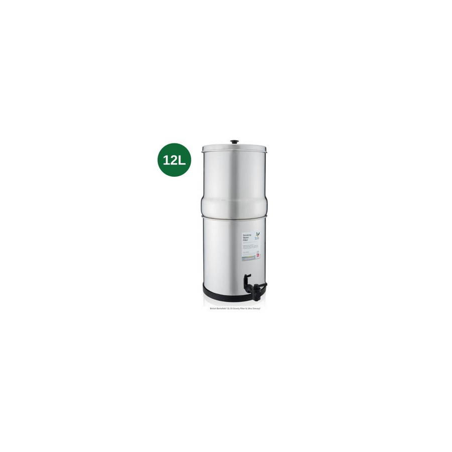 Purificateur d'eau à gravité BRITISH BERKEFELD 12L équipé de 2 cartouches Ultra Sterasyl  certifié NSF - BB12L2