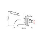 Robinet en métal British Berkefeld pour filtre à gravité