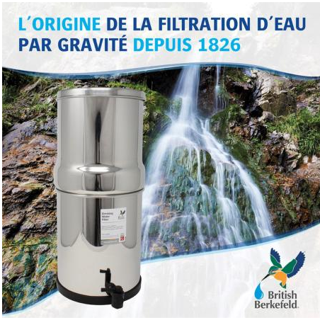 Robinet indicateur de niveau inox Aqua Techniques pour purificateur d'eau British Berkefeld 6 L