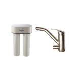 Purificateur d'eau Doulton DUO BIOTECT CALCAIRE 3072C + Robinet mitigeur 3 voies classique brossé - 3072R3VBS