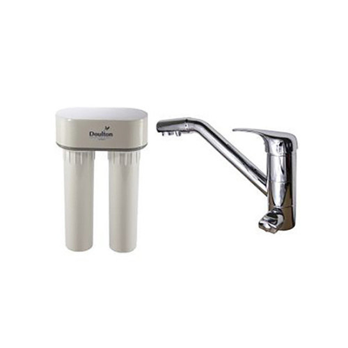 Purificateur d'eau Doulton DUO BIOTECT CALCAIRE 3072C + Robinet mitigeur 3 voies classique brillant - 3072R3VBB
